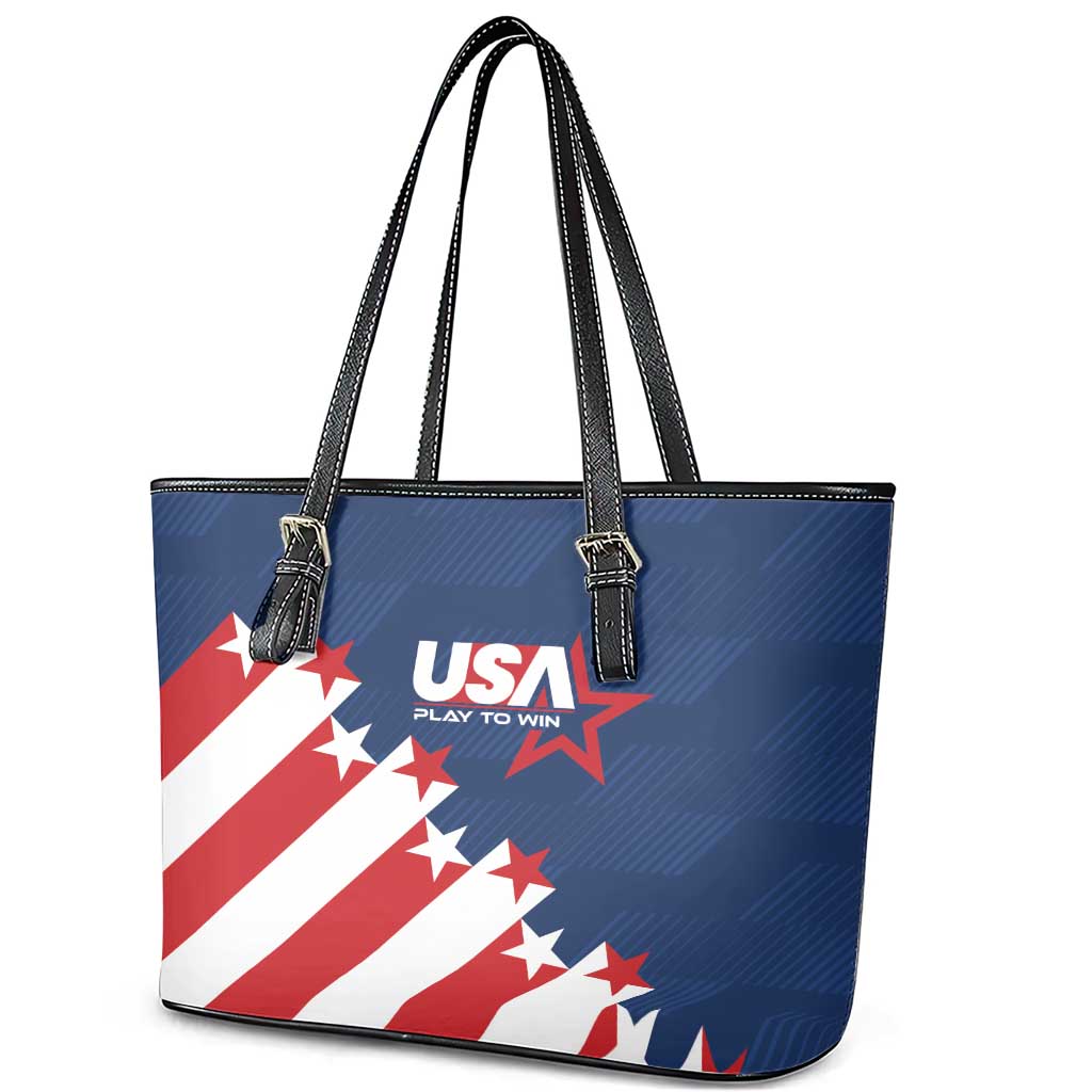 USA Soccer Leather Tote Bag Play To Win - Wonder Print Shop