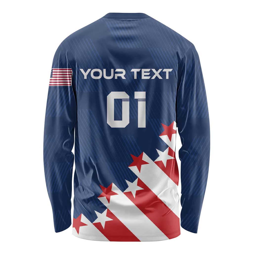 Custom USA Soccer Long Sleeve Shirt Play To Win - Wonder Print Shop