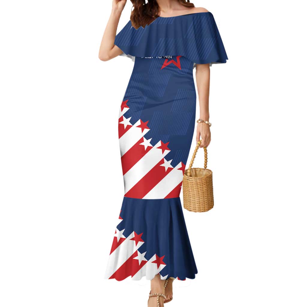 Custom USA Soccer Mermaid Dress Play To Win - Wonder Print Shop