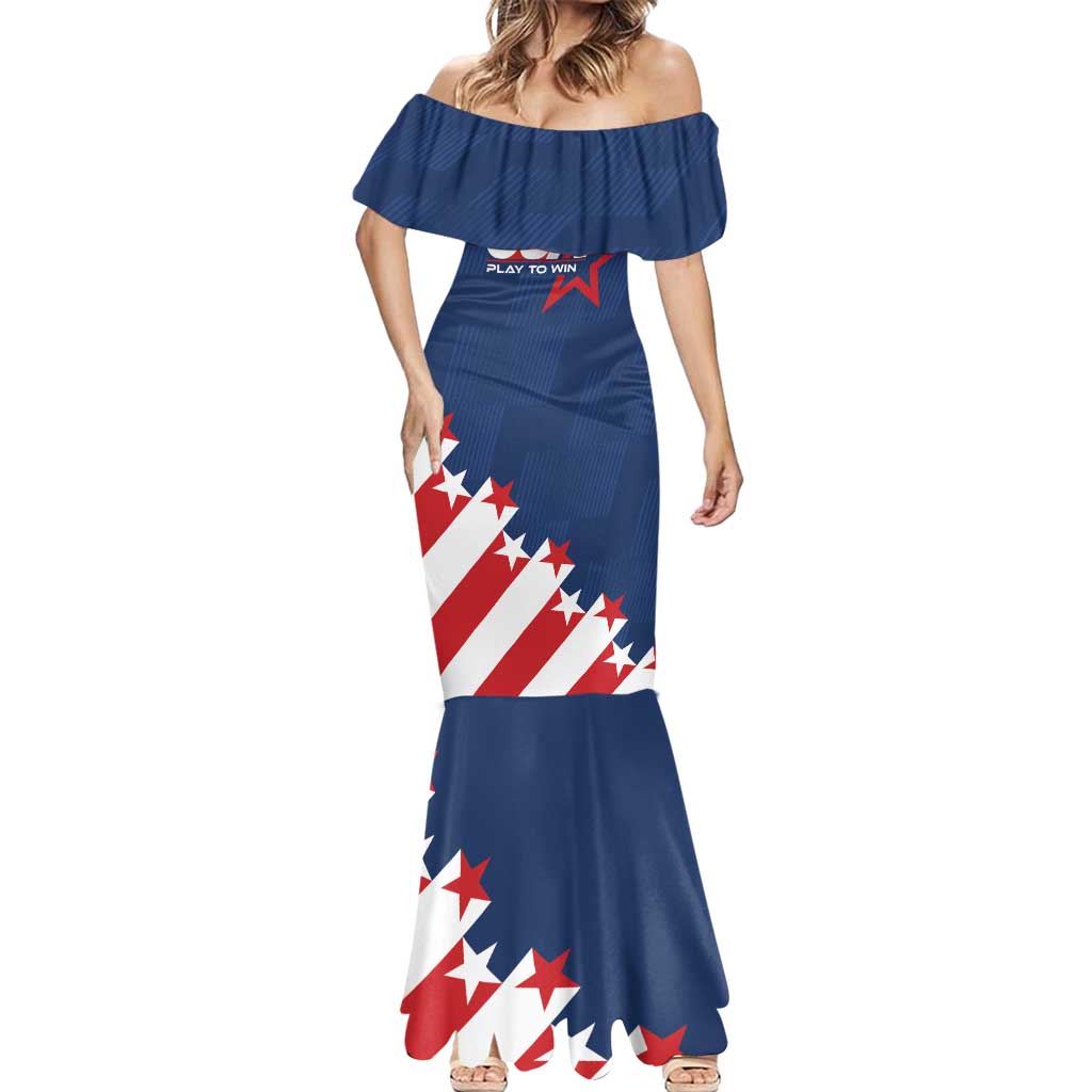 Custom USA Soccer Mermaid Dress Play To Win - Wonder Print Shop