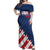 Custom USA Soccer Off Shoulder Maxi Dress Play To Win - Wonder Print Shop