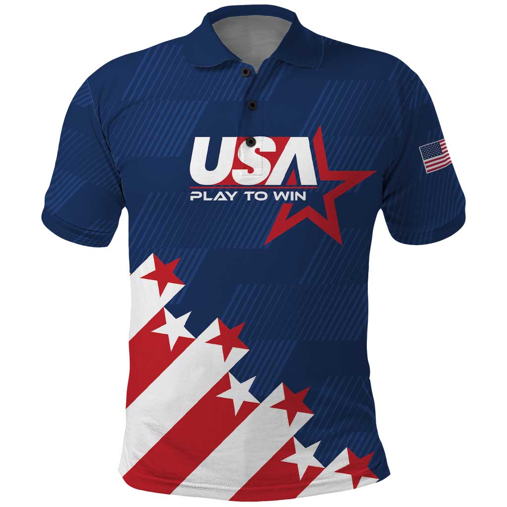 Custom USA Soccer Polo Shirt Play To Win - Wonder Print Shop