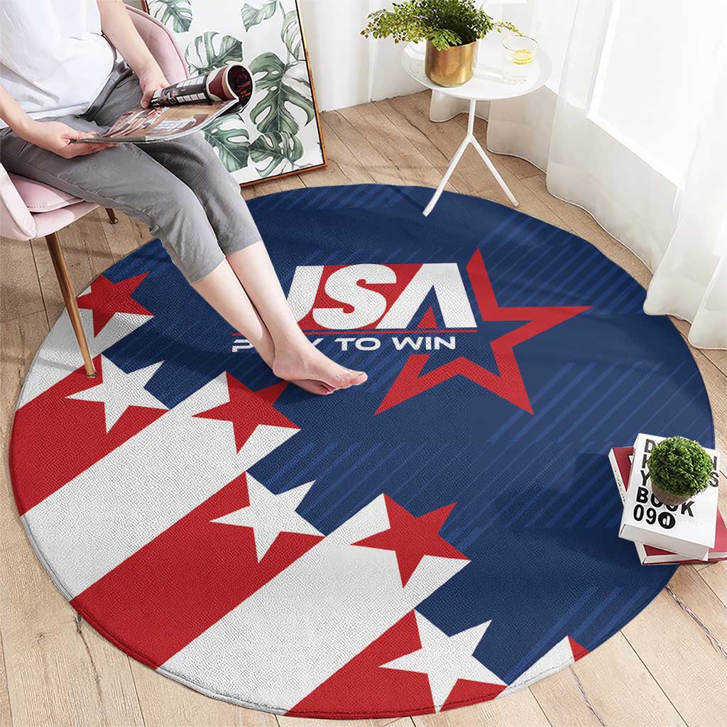 USA Soccer Round Carpet Play To Win