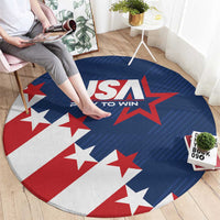 USA Soccer Round Carpet Play To Win