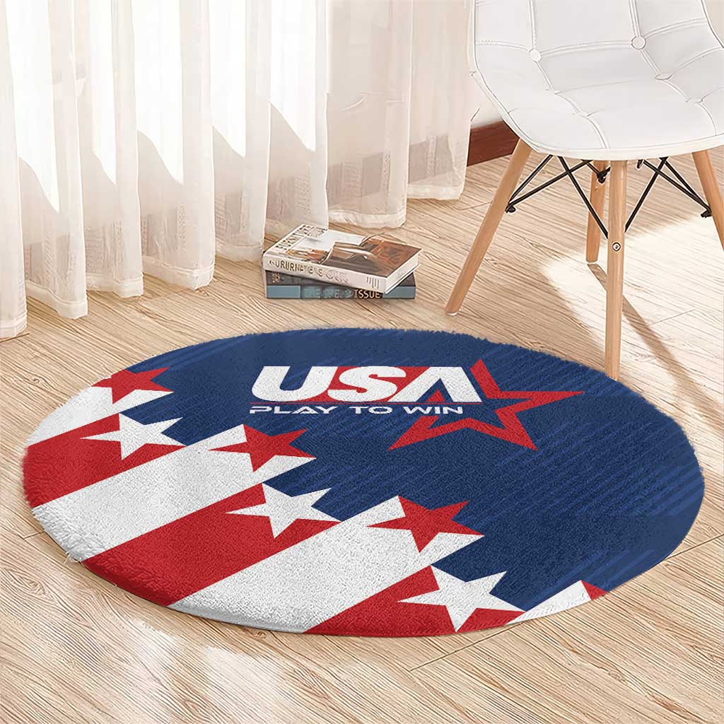 USA Soccer Round Carpet Play To Win