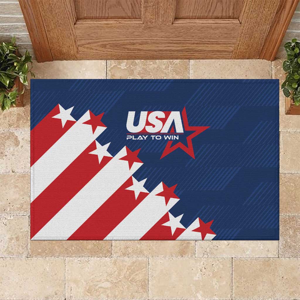 USA Soccer Rubber Doormat Play To Win - Wonder Print Shop