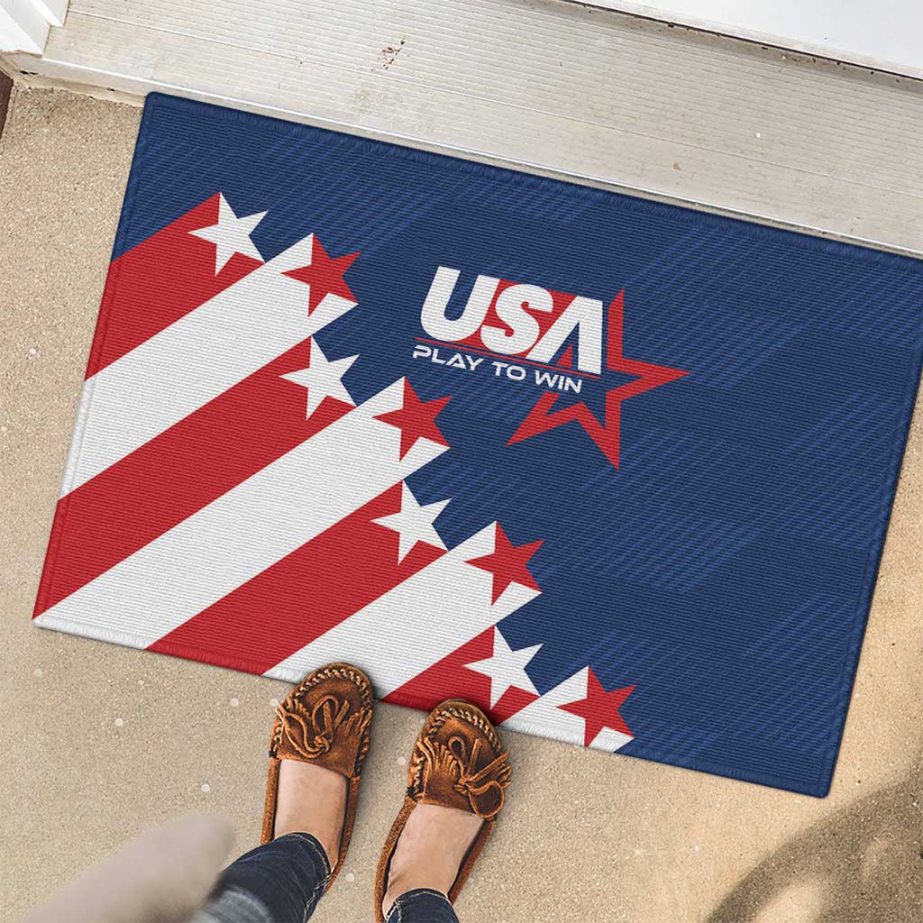 USA Soccer Rubber Doormat Play To Win - Wonder Print Shop