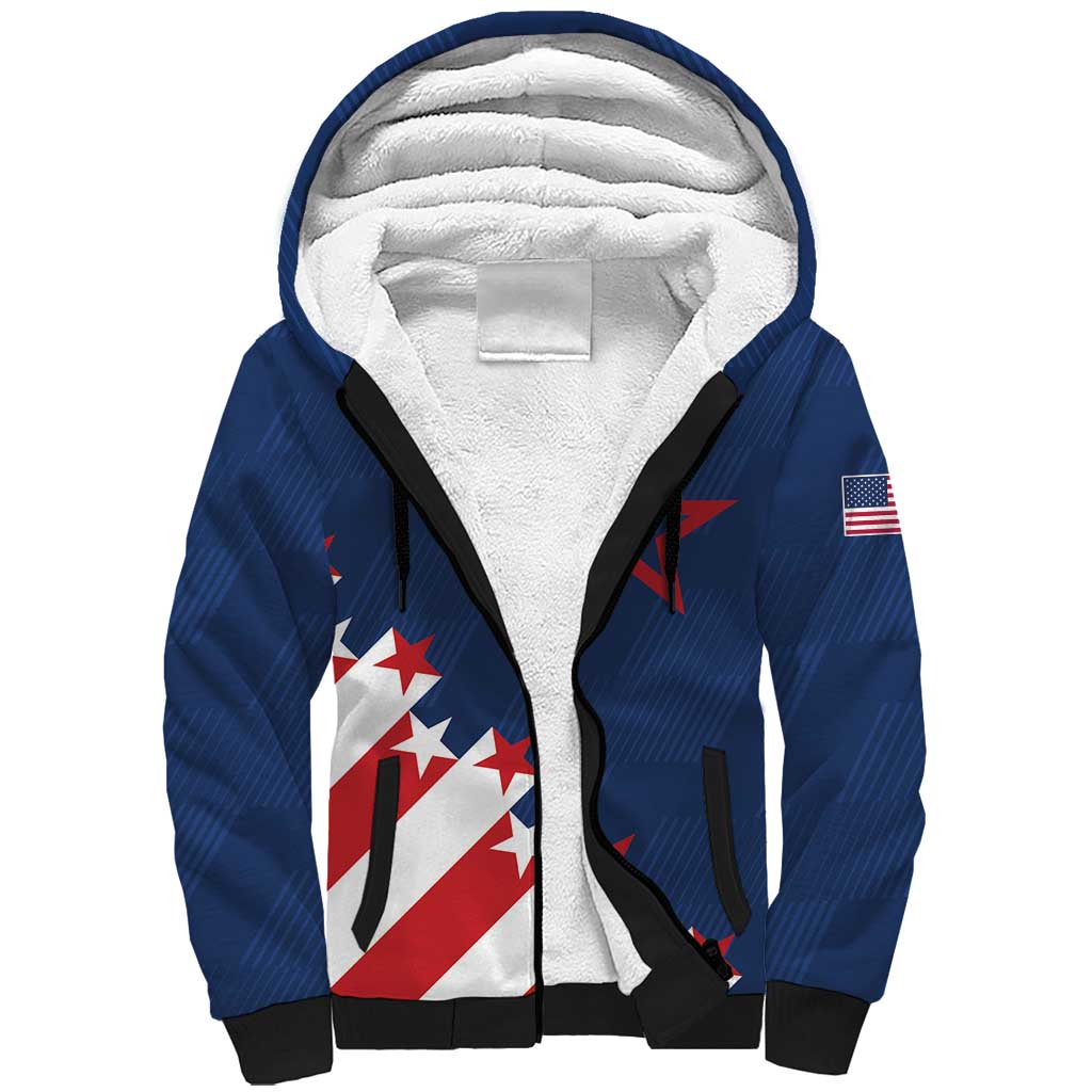Custom USA Soccer Sherpa Hoodie Play To Win - Wonder Print Shop