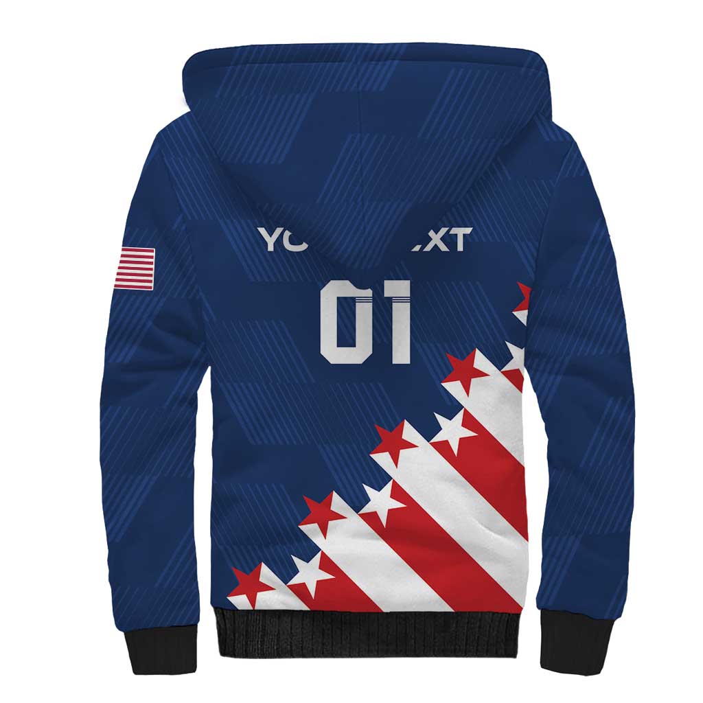 Custom USA Soccer Sherpa Hoodie Play To Win - Wonder Print Shop