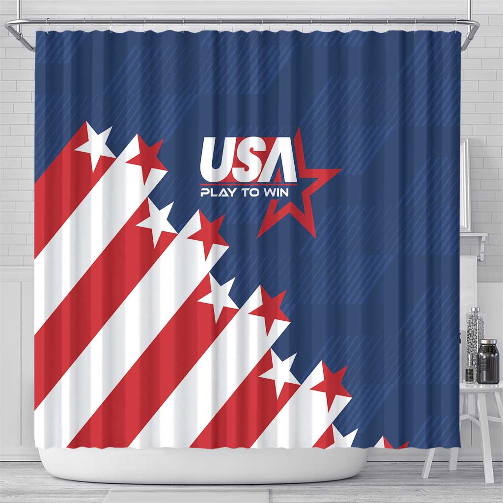 USA Soccer Shower Curtain Play To Win