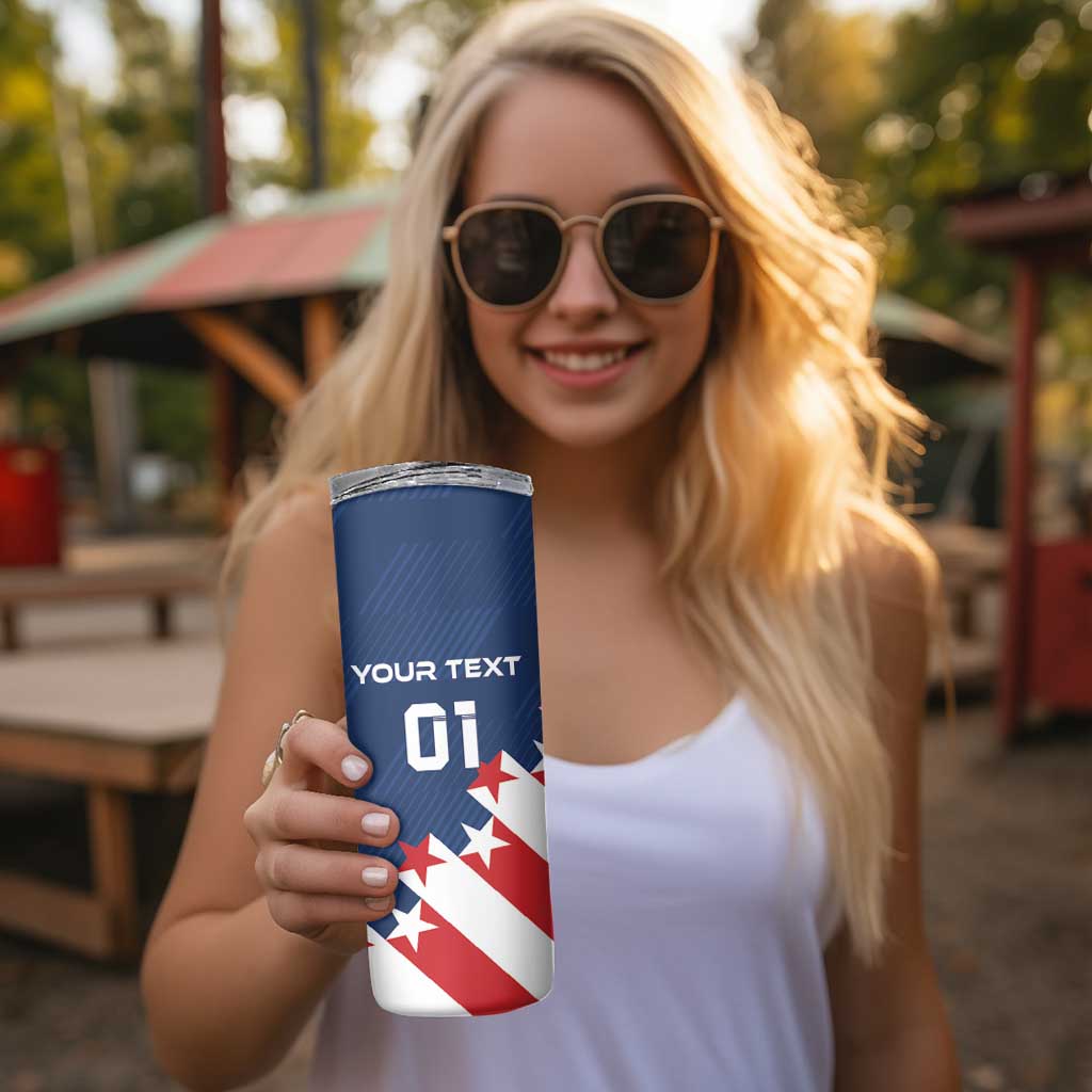 Custom USA Soccer Skinny Tumbler Play To Win - Wonder Print Shop
