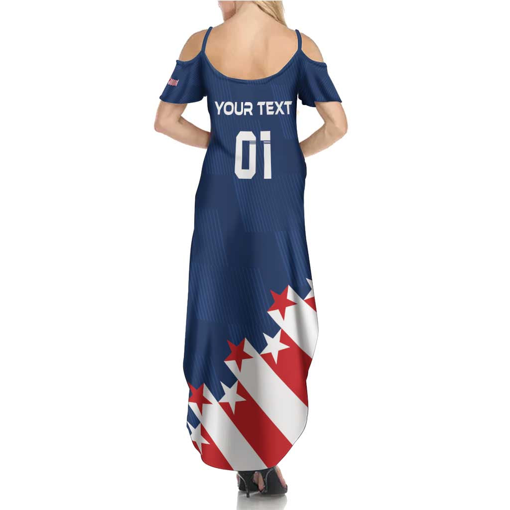 Custom USA Soccer Summer Maxi Dress Play To Win - Wonder Print Shop