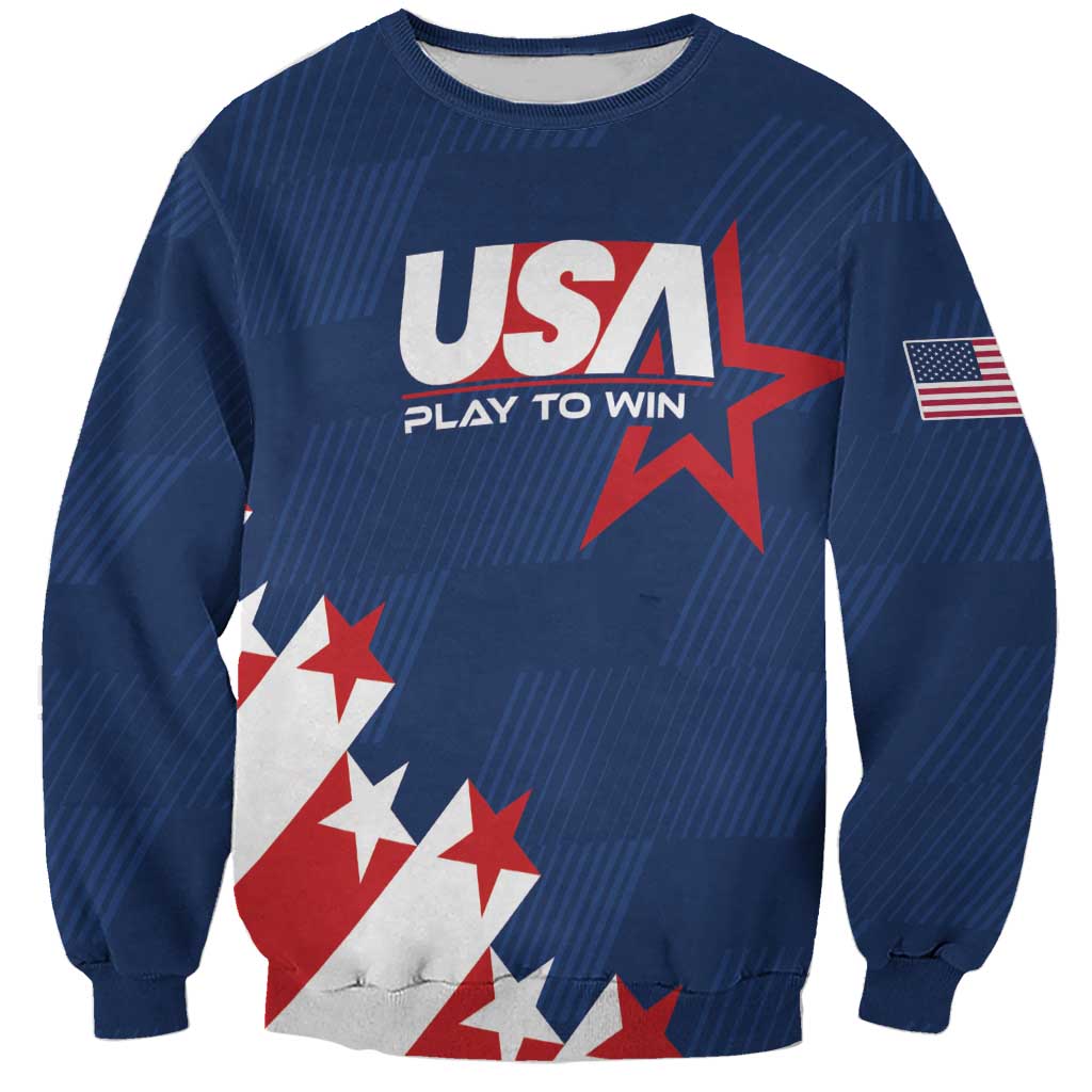 Custom USA Soccer Sweatshirt Play To Win - Wonder Print Shop