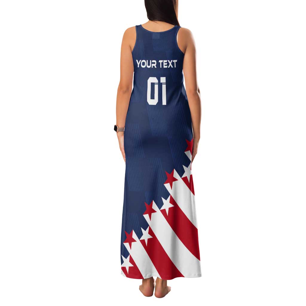 Custom USA Soccer Tank Maxi Dress Play To Win - Wonder Print Shop