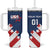 Custom USA Soccer Tumbler With Handle Play To Win - Wonder Print Shop