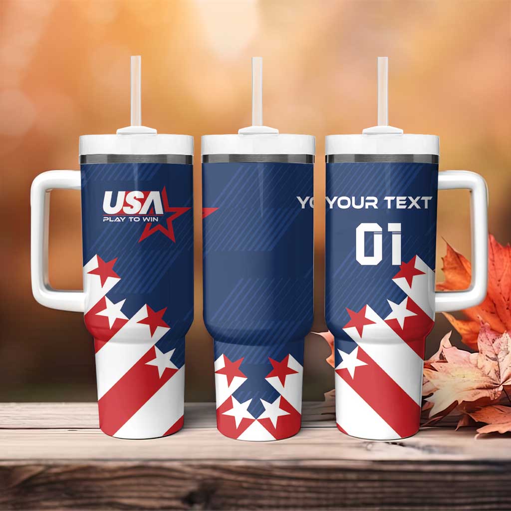 Custom USA Soccer Tumbler With Handle Play To Win - Wonder Print Shop