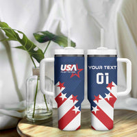 Custom USA Soccer Tumbler With Handle Play To Win - Wonder Print Shop