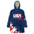Custom USA Soccer Wearable Blanket Hoodie Play To Win - Wonder Print Shop