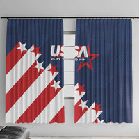 USA Soccer Window Curtain Play To Win - Wonder Print Shop