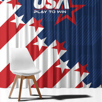USA Soccer Window Curtain Play To Win - Wonder Print Shop