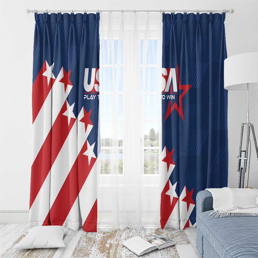 USA Soccer Window Curtain Play To Win - Wonder Print Shop