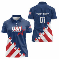 Custom USA Soccer Women Polo Shirt Play To Win - Wonder Print Shop