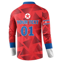 Custom North Korea Football Button Sweatshirt Go Champion - Wonder Print Shop