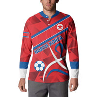 Custom North Korea Football Button Sweatshirt Go Champion - Wonder Print Shop