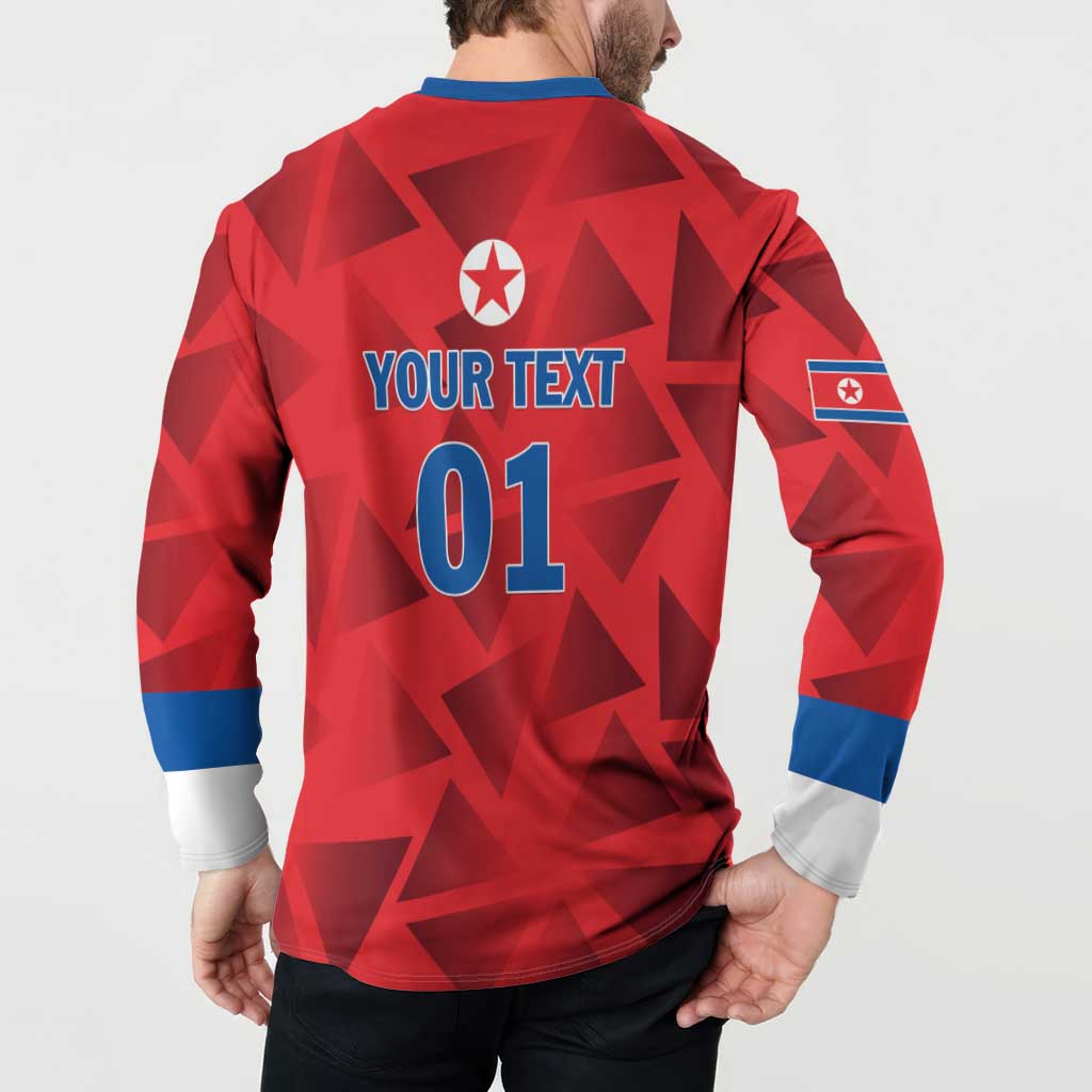 Custom North Korea Football Button Sweatshirt Go Champion - Wonder Print Shop