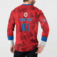 Custom North Korea Football Button Sweatshirt Go Champion - Wonder Print Shop