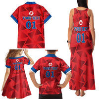 Custom North Korea Football Family Matching Tank Maxi Dress and Hawaiian Shirt Go Champion - Wonder Print Shop