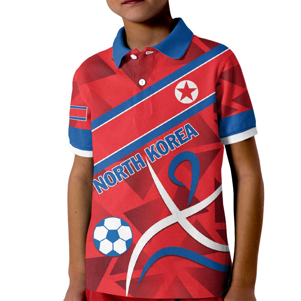 Custom North Korea Football Kid Polo Shirt Go Champion - Wonder Print Shop