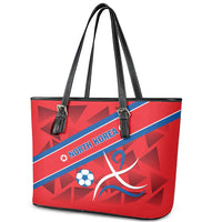 North Korea Football Leather Tote Bag Go Champion - Wonder Print Shop