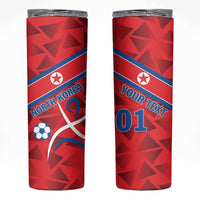 Custom North Korea Football Skinny Tumbler Go Champion - Wonder Print Shop