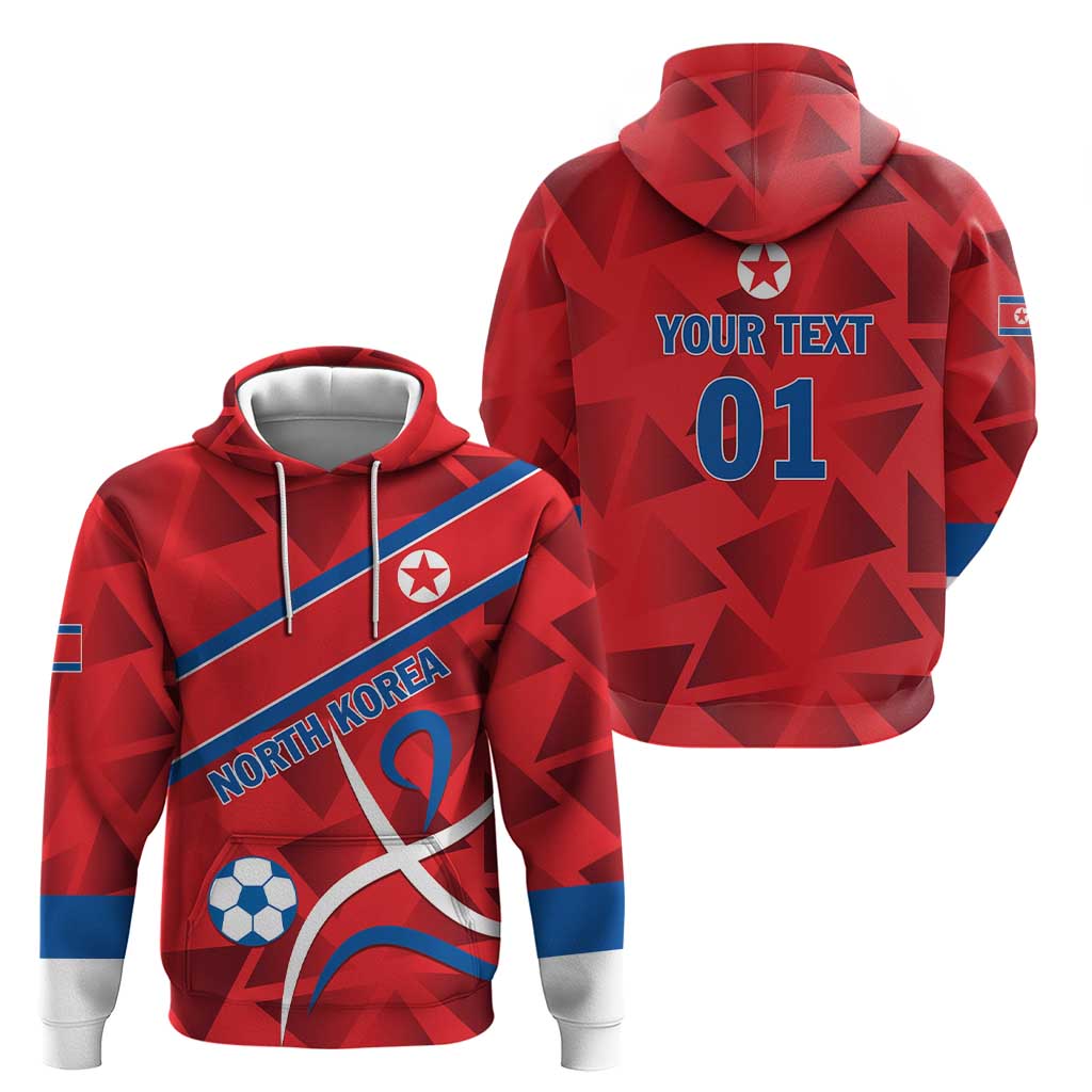 Custom North Korea Football Zip Hoodie Go Champion - Wonder Print Shop
