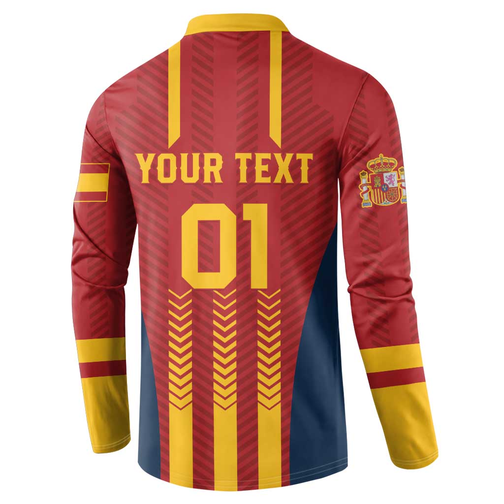Custom Spain Football Button Sweatshirt Go La Rojita - Wonder Print Shop