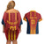 Custom Spain Football Couples Matching Off Shoulder Short Dress and Hawaiian Shirt Go La Rojita - Wonder Print Shop