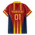 Custom Spain Football Family Matching Off Shoulder Short Dress and Hawaiian Shirt Go La Rojita - Wonder Print Shop