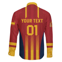 Custom Spain Football Family Matching Off Shoulder Short Dress and Hawaiian Shirt Go La Rojita - Wonder Print Shop