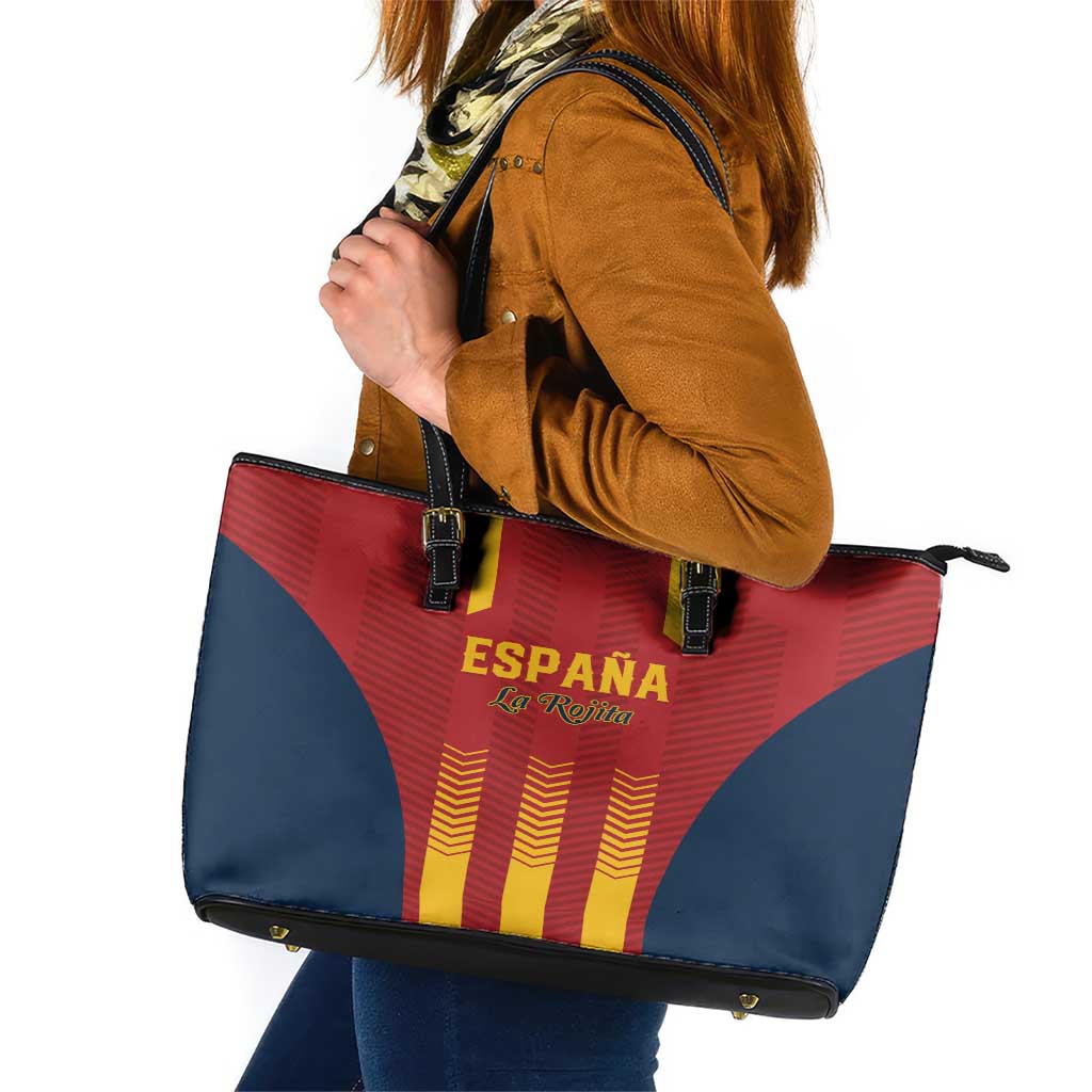 Spain Football Leather Tote Bag Go La Rojita - Wonder Print Shop