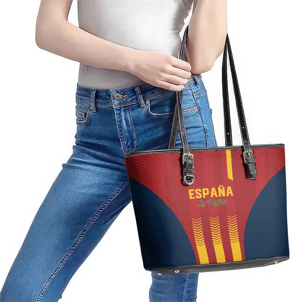 Spain Football Leather Tote Bag Go La Rojita - Wonder Print Shop