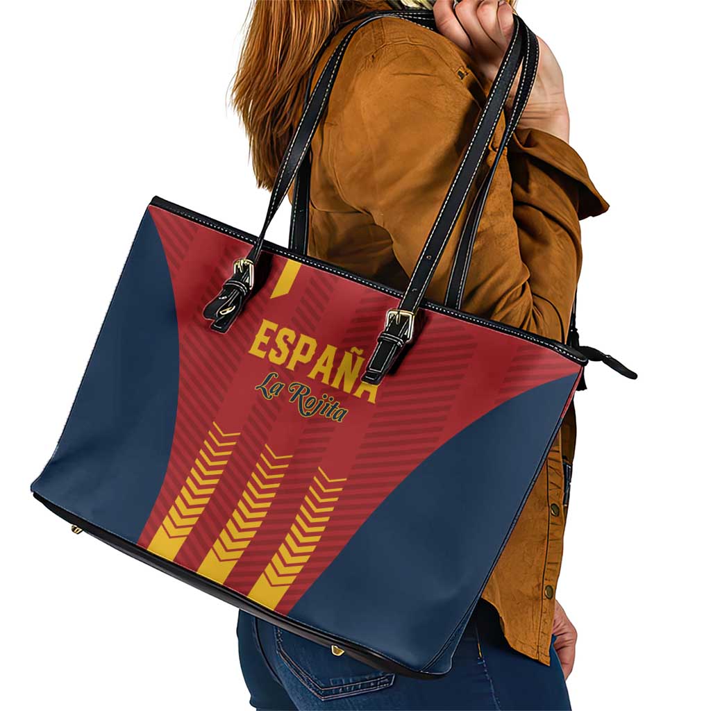 Spain Football Leather Tote Bag Go La Rojita - Wonder Print Shop