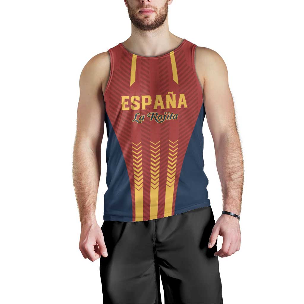 Custom Spain Football Men Tank Top Go La Rojita - Wonder Print Shop