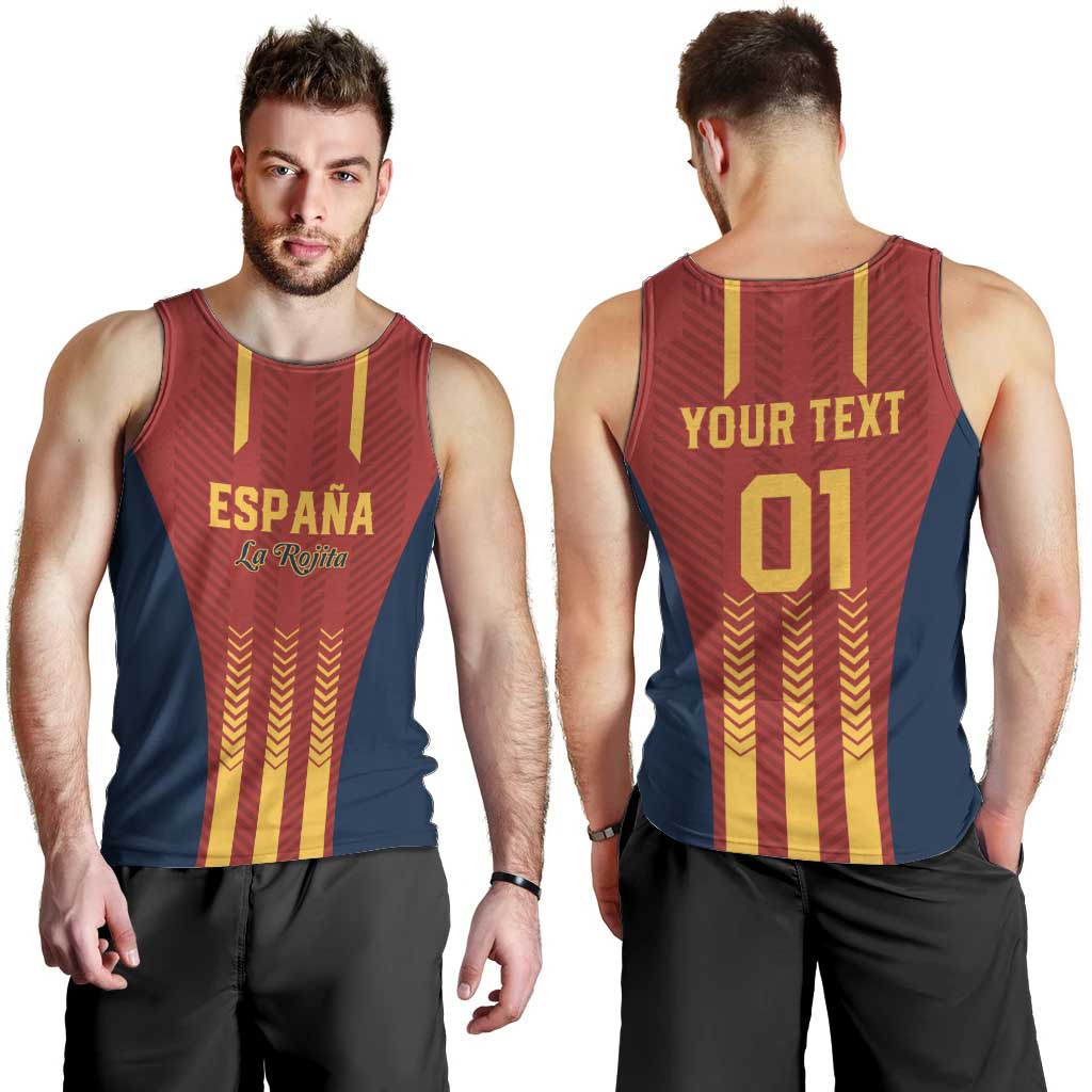 Custom Spain Football Men Tank Top Go La Rojita - Wonder Print Shop