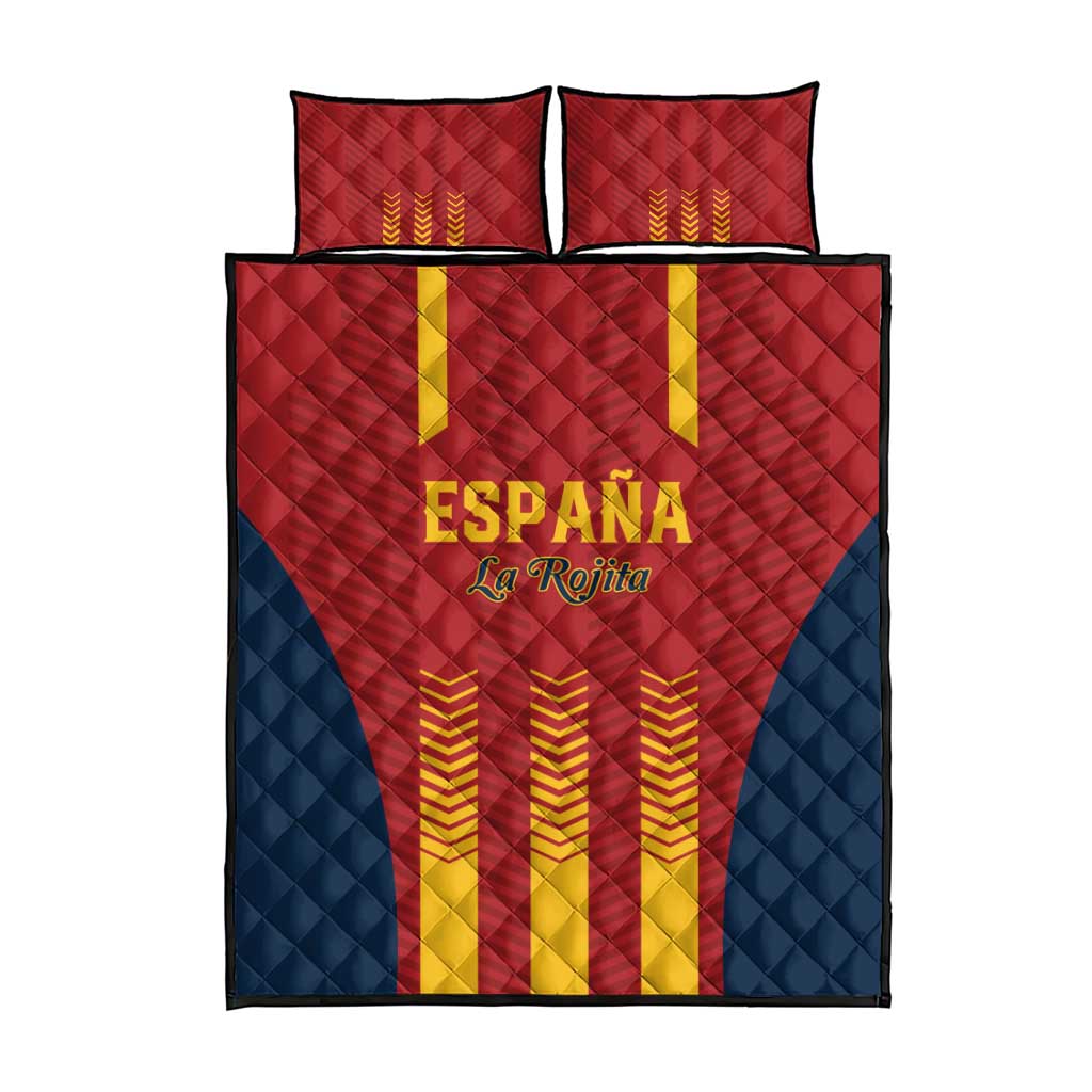 Spain Football Quilt Bed Set Go La Rojita - Wonder Print Shop