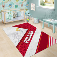 Poland Independence Day Area Rug Polska White Eagle Polish Floral Pattern - Wonder Print Shop