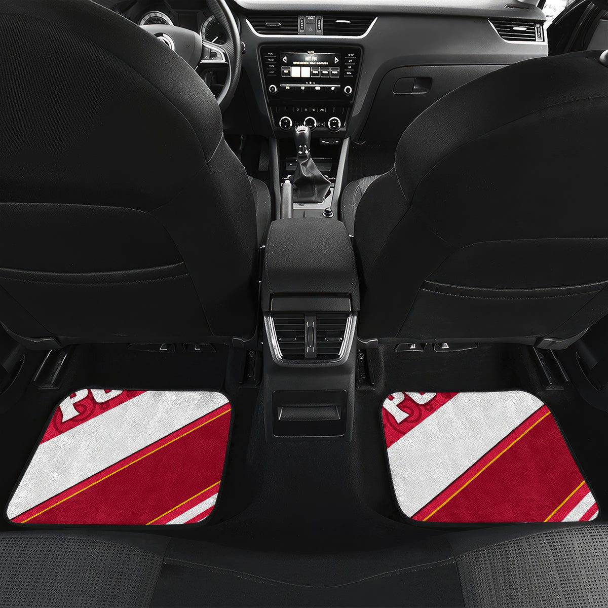 Poland Independence Day Car Mats Polska White Eagle Polish Floral Pattern - Wonder Print Shop