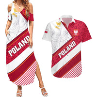 Poland Independence Day Couples Matching Summer Maxi Dress and Hawaiian Shirt Polska White Eagle Polish Floral Pattern - Wonder Print Shop