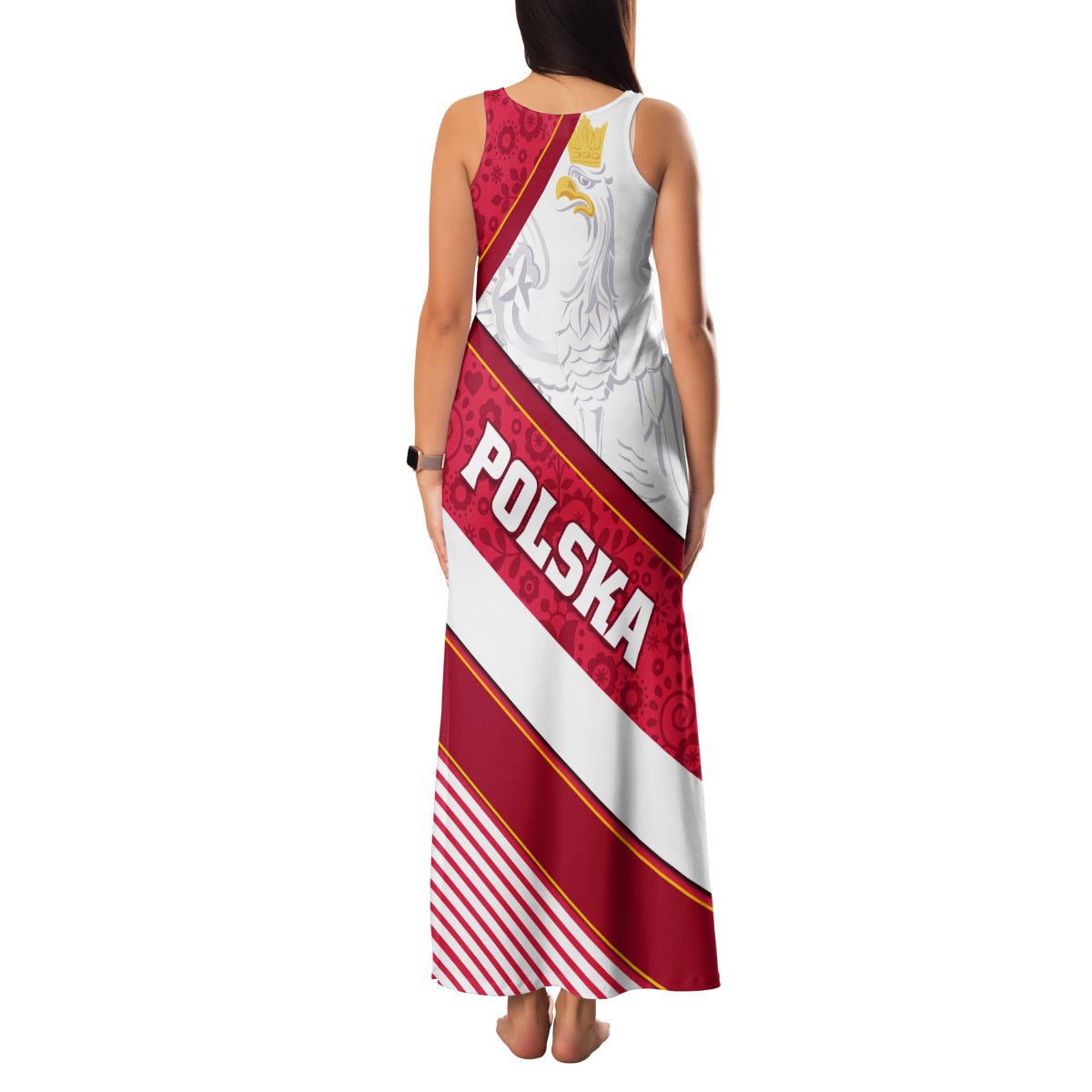 Poland Independence Day Family Matching Tank Maxi Dress and Hawaiian Shirt Polska White Eagle Polish Floral Pattern - Wonder Print Shop