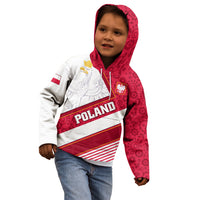 Poland Independence Day Kid Hoodie Polska White Eagle Polish Floral Pattern - Wonder Print Shop